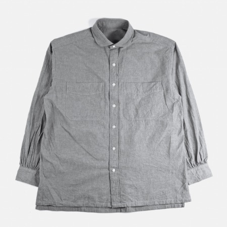 [Porter Classic] Wide Pocket Shirt Grey