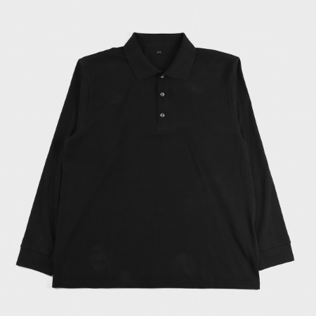 [Porter Classic] Suvin Gold Polo Shirt Black