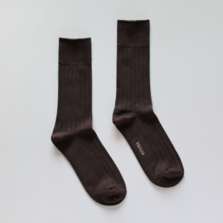 [KNILTON] 022-001 Double Cylinder Socks Brown
