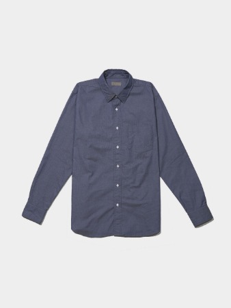 [k.h.r] Collar Stay Shirts Cobalt Blue