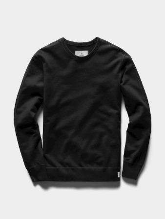 [Reigning Champ] Midweight Terry Crewneck Black