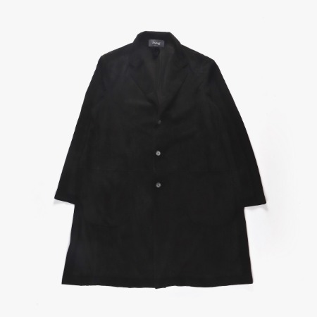 [Bergfabel] Walking Leather Coat Black