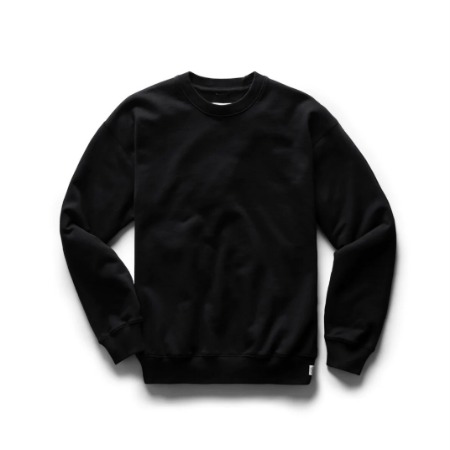 [Reigning Champ] Midweight Terry Relaxed Crewneck Black