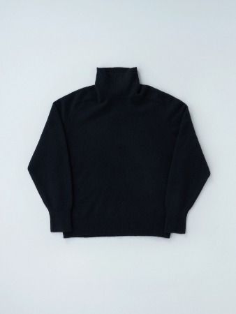 [Kaptain Sunshine] All Cashmere Hi-neck Pullover Black