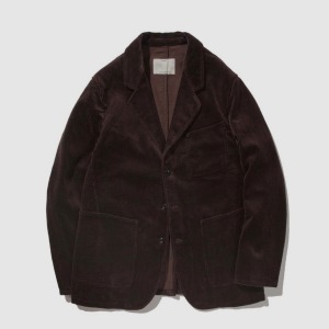 [POTTERY] Corduroy Washed Sports Jacket Dark Brown