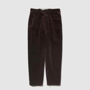 [POTTERY] Corduroy Washed Tapered Pants Dark Brown