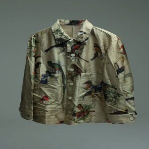 [LCBX] Bird print silk shirts