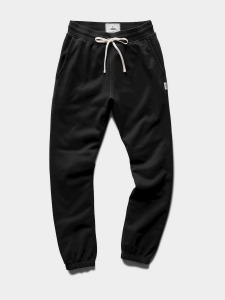 Midweight Terry Cuffed Sweatpants Black