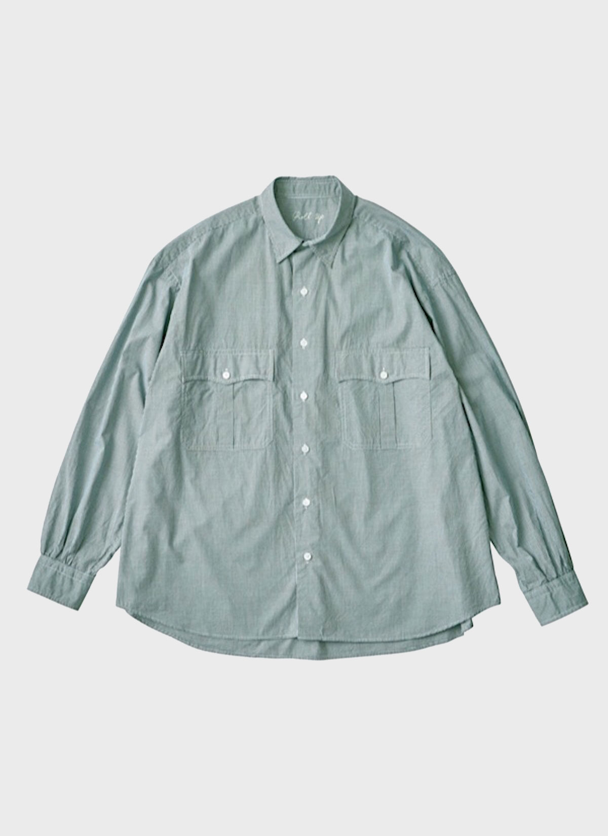 Roll Up New Gingham Check Shirt Olive