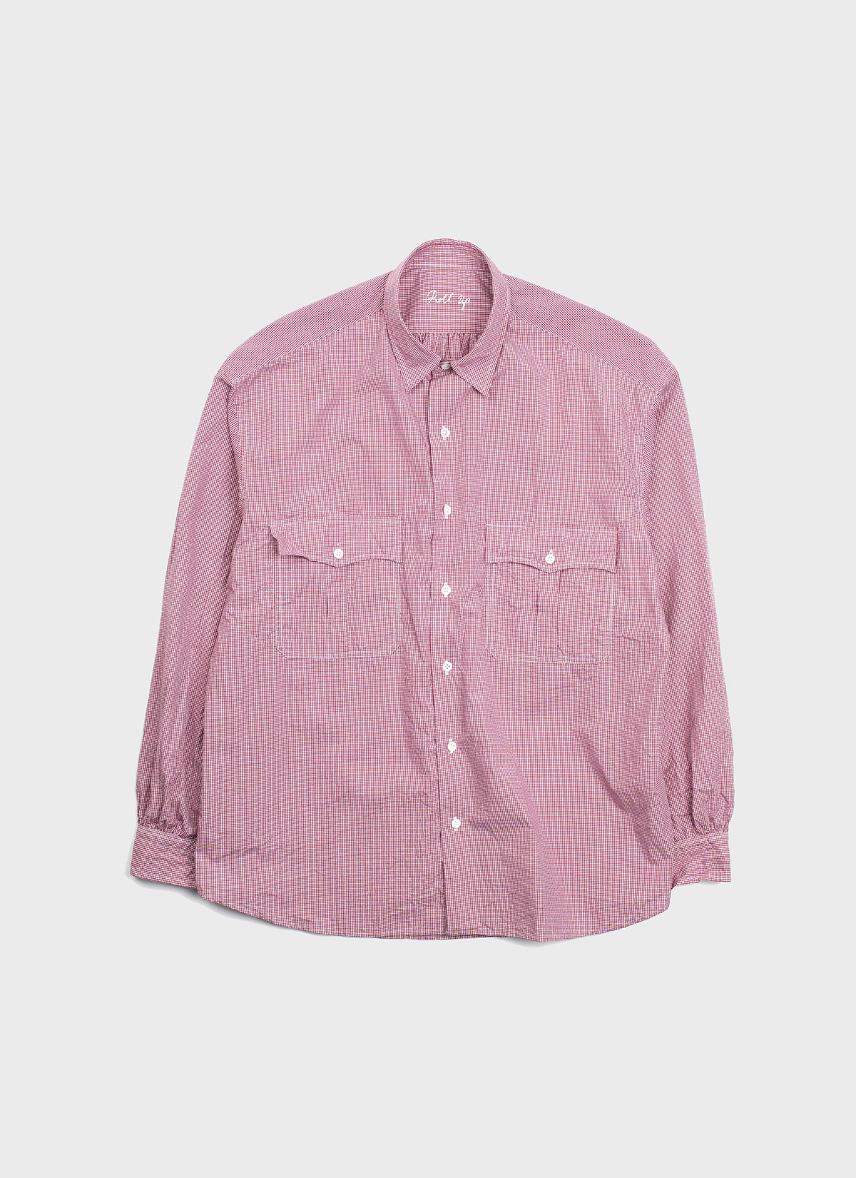 Roll Up New Gingham Check Shirt Red