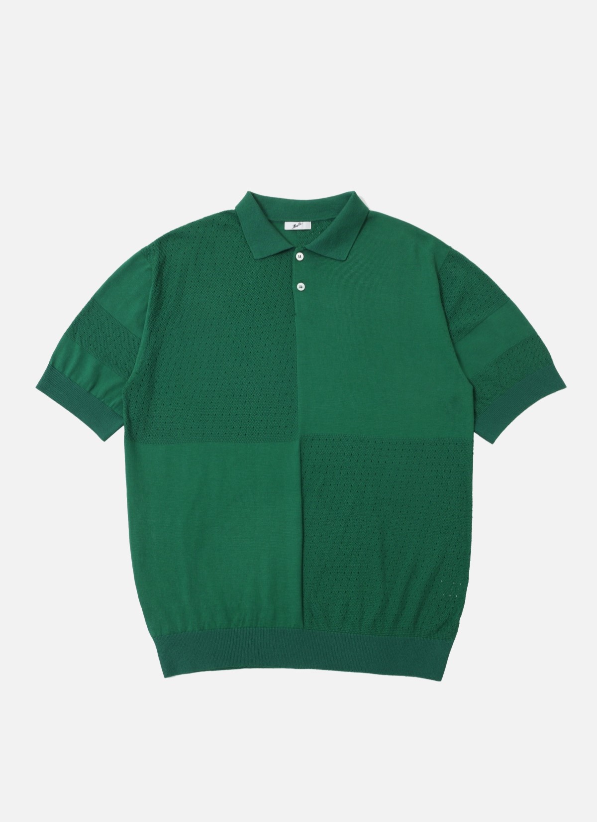 80&#039;s Rugby Short Sleeve Knit Grass
