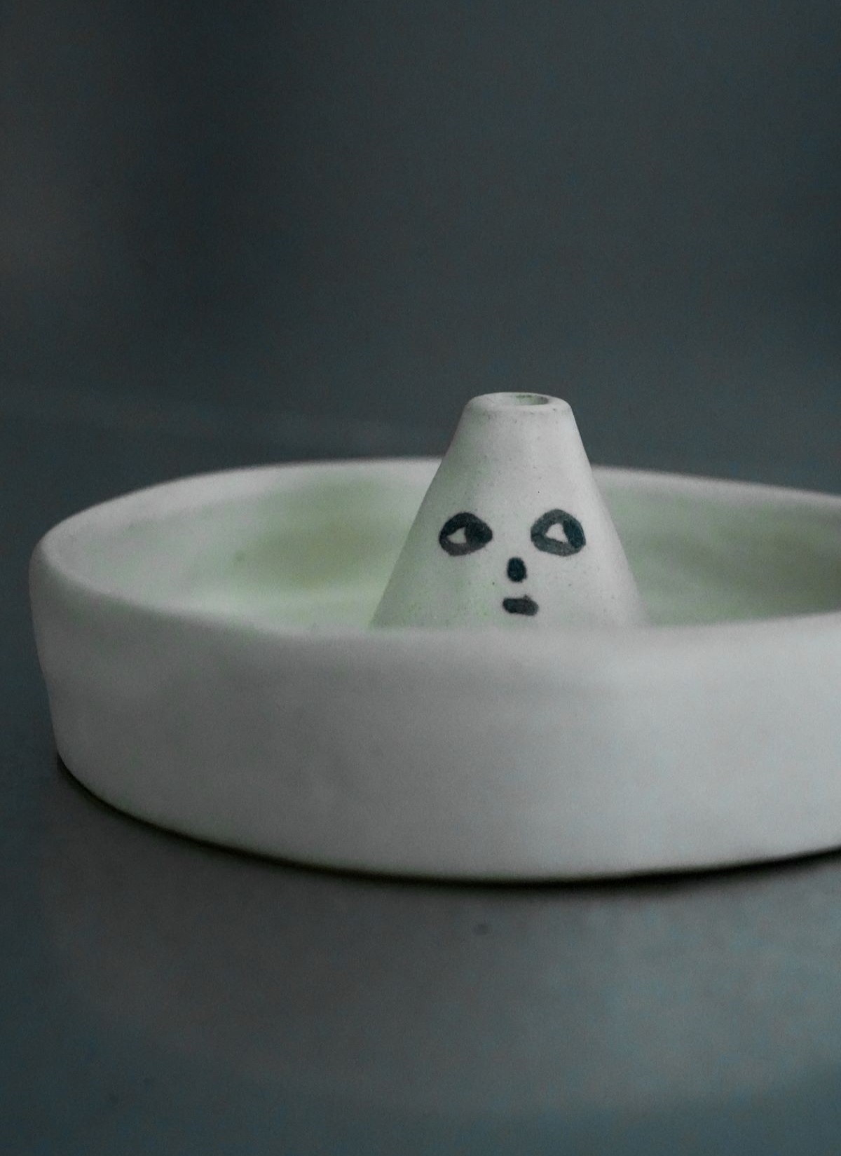 Conic Head Incense Holder with Saucer