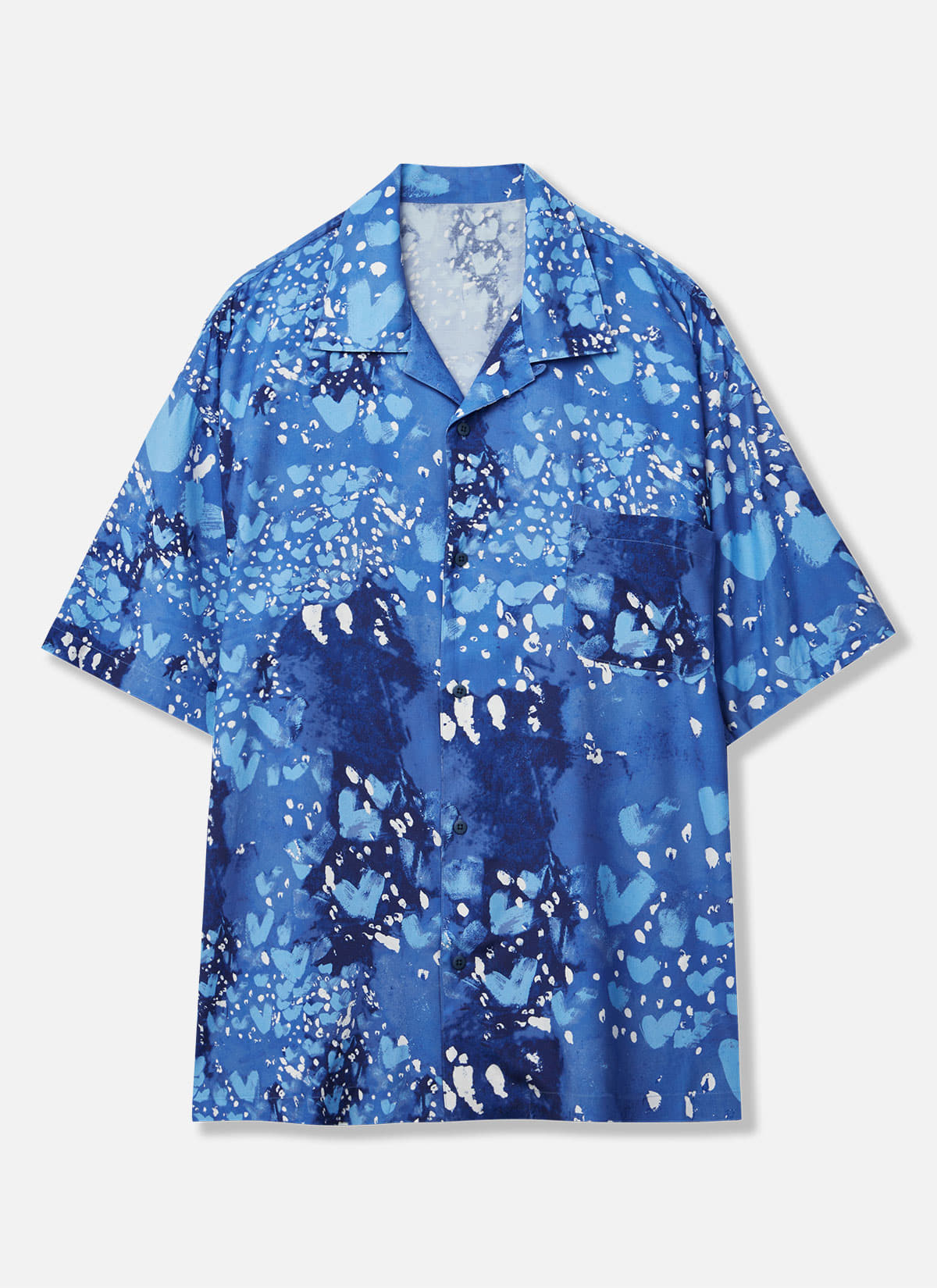 Heart Aloha Shirt Blue